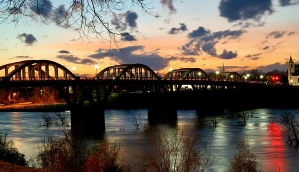 Golden Hour Over the Bibb Graves Bridge