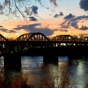 Golden Hour Over the Bibb Graves Bridge