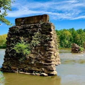 Remains of Miller Bridge at Horseshoe Bend