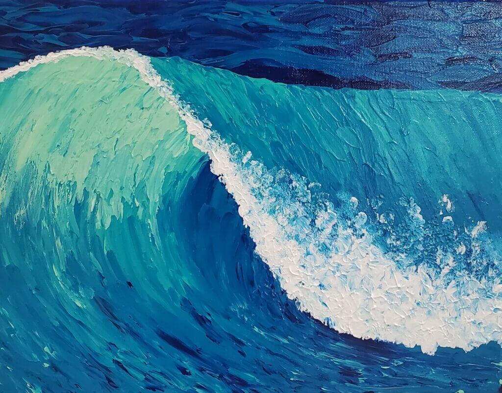 Wave #1 (Finger Painted)