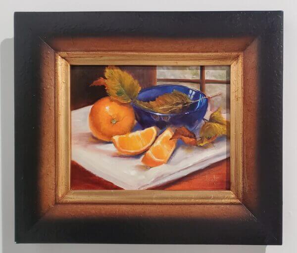 Oranges with Blue Bowl