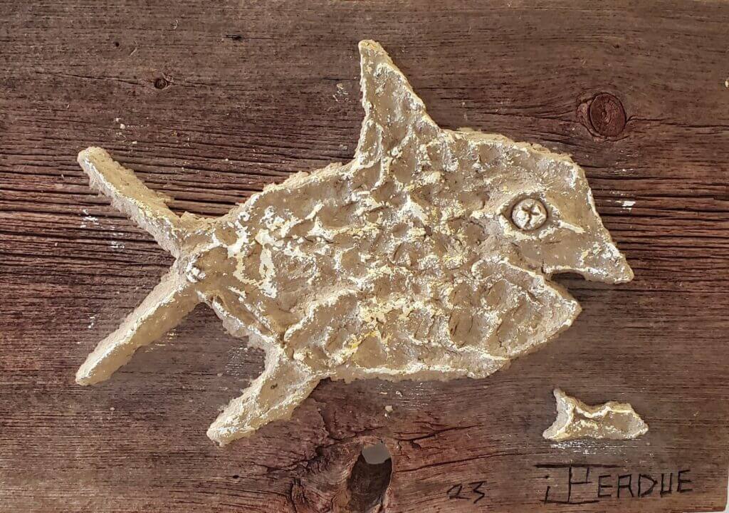 Fish on Barn Board (on early 1900’s wood)