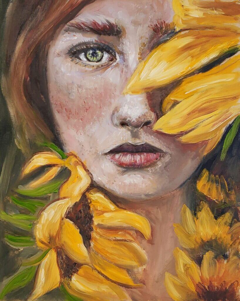 Colleen in Sunflowers