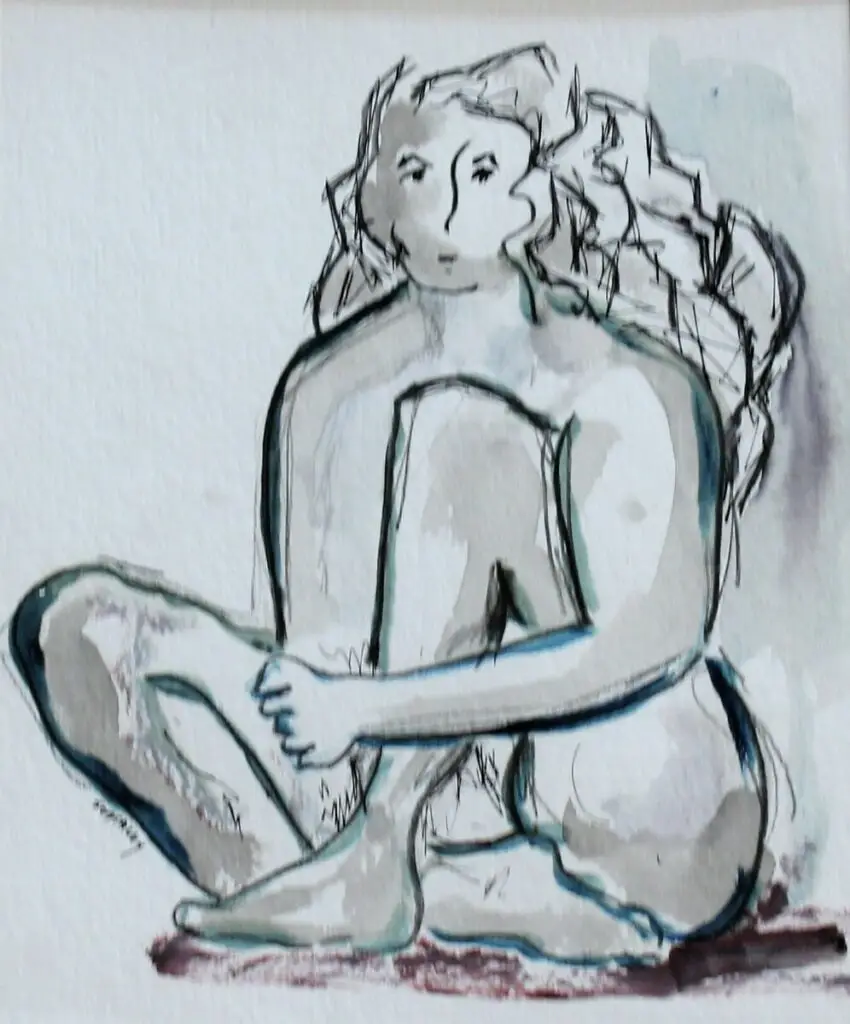 Seated Figure Abstracted