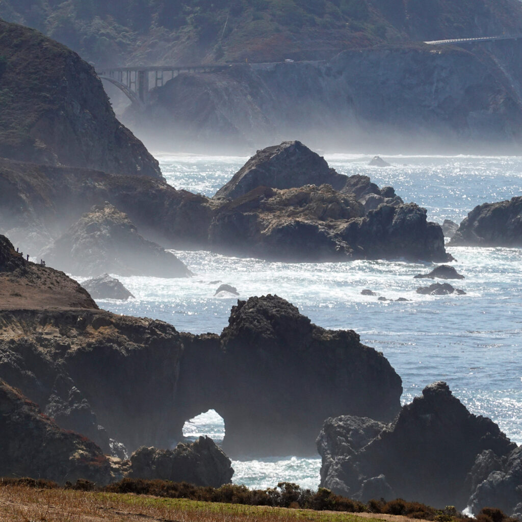 View to Bixby Creek Bridge, Big Sur, California