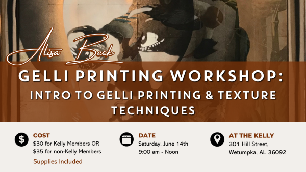 Gelli Printing Workshop: Intro to Gelli Printing & Texture Techniques