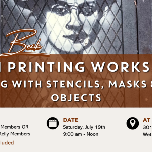 Gelli Printing Workshop: Layering with Stencils, Masks & Found Objects