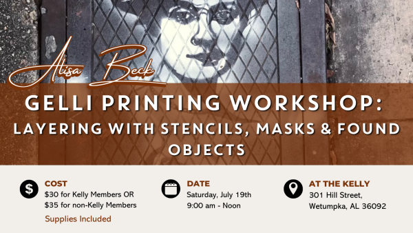 Gelli Printing Workshop: Layering with Stencils, Masks & Found Objects