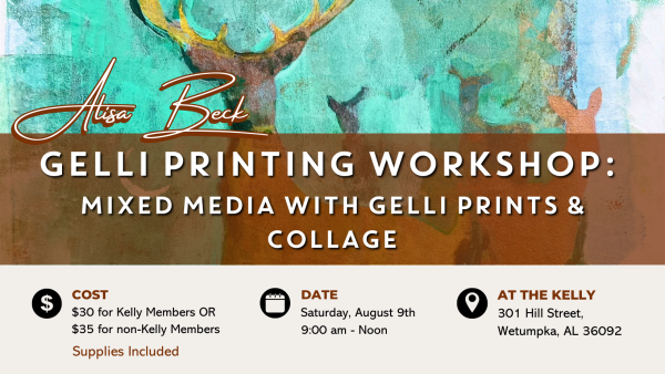 Gelli Printing Workshop: Mixed Media with Gelli Prints & Collage