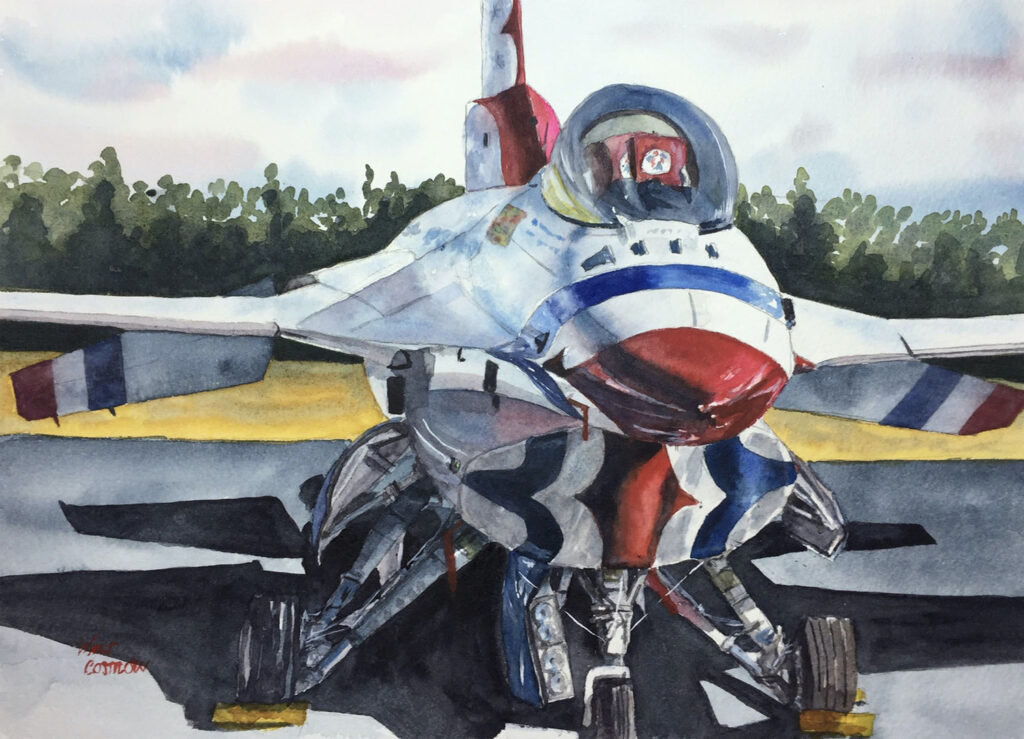 Resting Thunderbird F-16