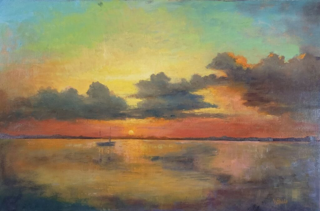 Sunset on Pacific Ocean