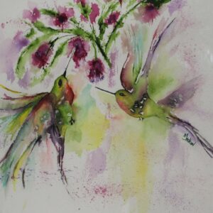 Dancing Hummingbirds in Bloom