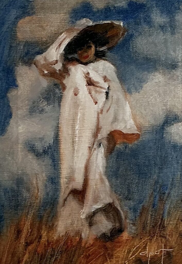 A Gust of Wind, after Sargent