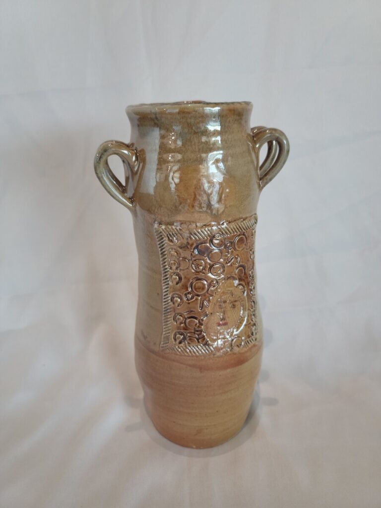 Four Handle Tan Jar