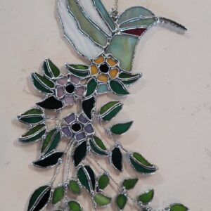Hummingbird with Flower and Leaf Tail