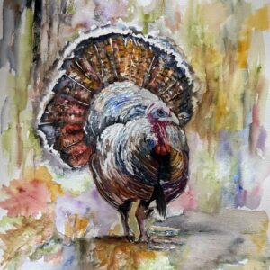 Autumn's Regal Dance in Feathers
