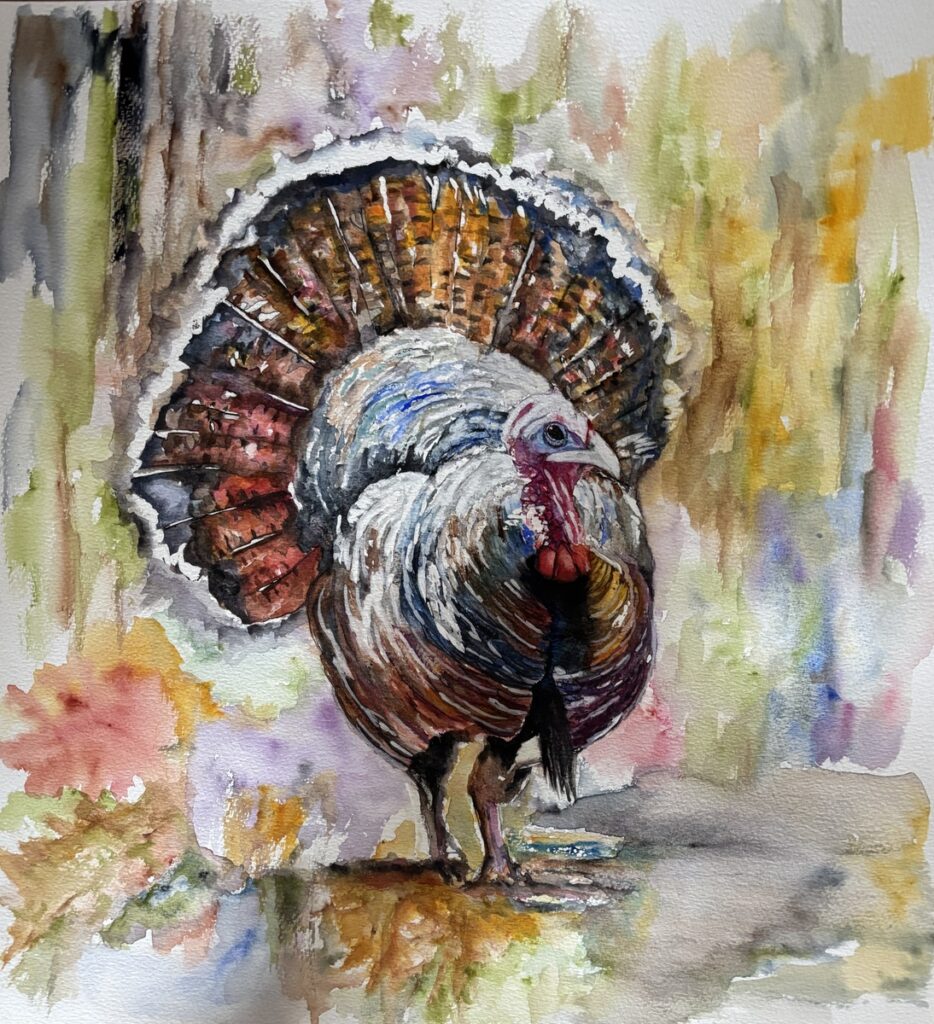 Autumn's Regal Dance in Feathers